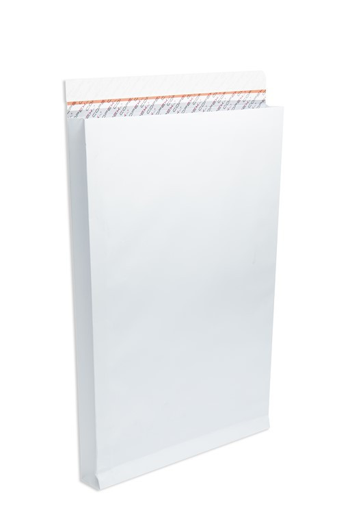Koperta rozszerzana biała Double Bag 1szt. 30x46x4
